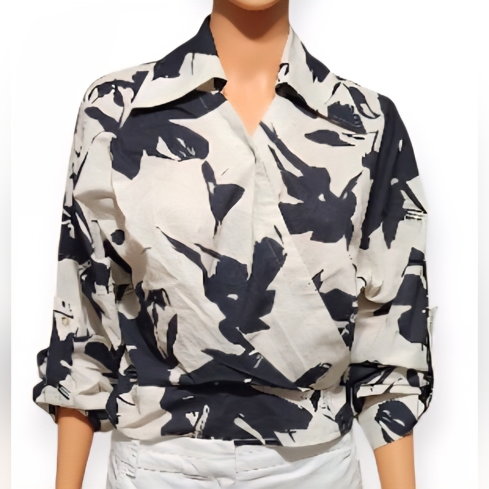 Luxxel Monochrome Floral Top